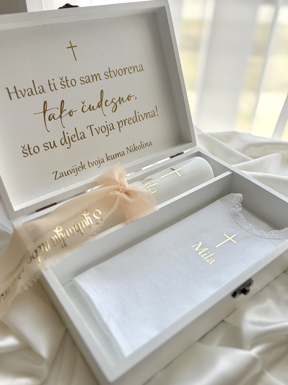 Krsni set Faith u drvenoj kutiji